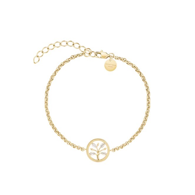 Rosefield Pozlacený náramek s krystaly Strom života JBTLG-J1318