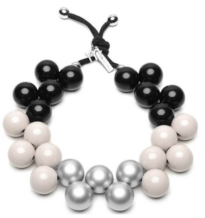 #ballsmania Originální náhrdelník C206MSEAS-028 Nero-Tortora-Silver Metal