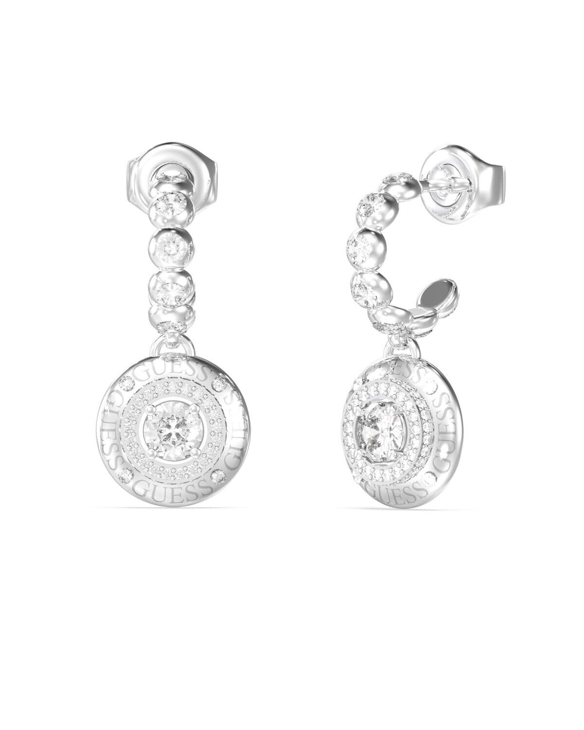 Guess Třpytivé ocelové náušnice s přívěsky Sparks JUBE06284JWRHT/U