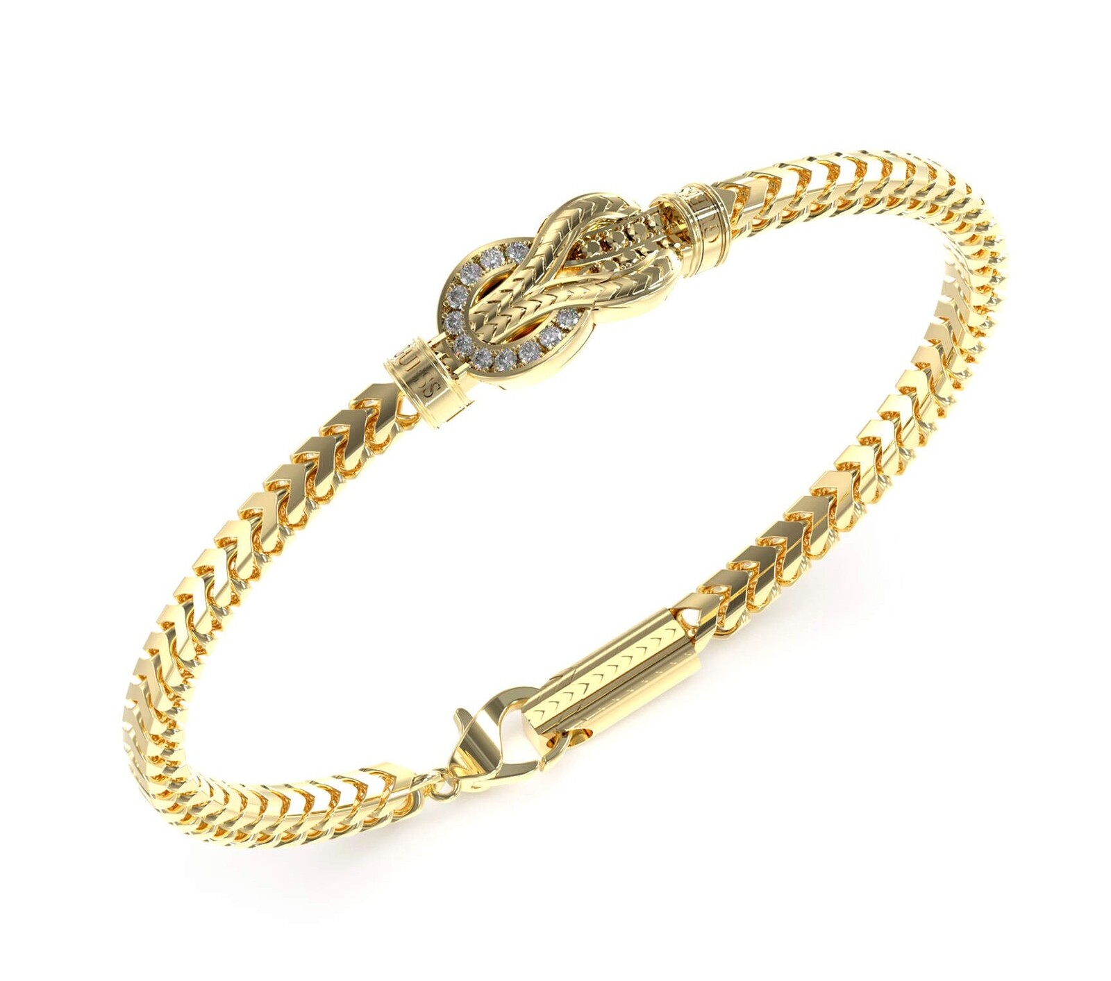 Guess Luxusní pozlacený náramek Sailor Knot JUMB05028JWYG 19 cm