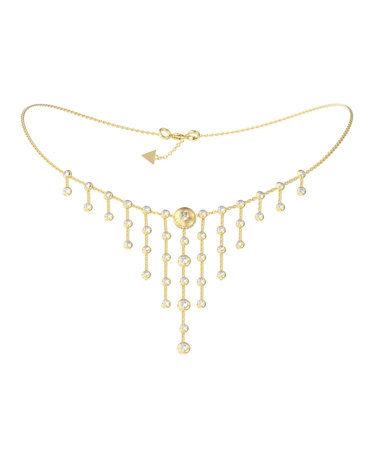 Guess Kaskádový pozlacený náhrdelník Sparks JUBN06278JWYGT/U