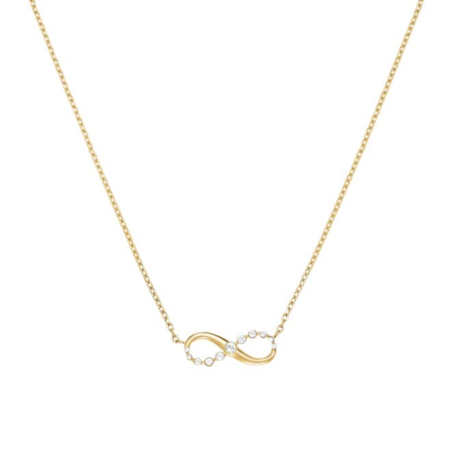Rosefield Pozlacený dámský náhrdelník s krystaly Infinity JNING-J1311