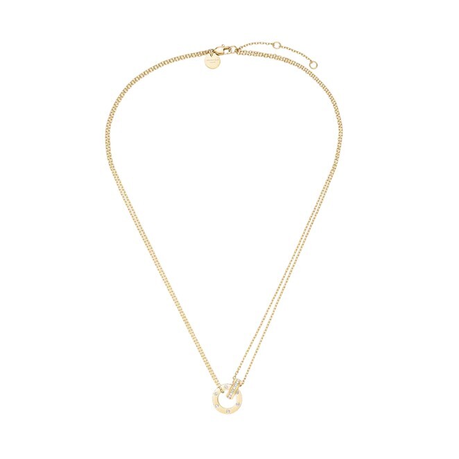 Rosefield Pozlacený náhrdelník se Swarovski krystaly Love Connection JNLCG-J1315