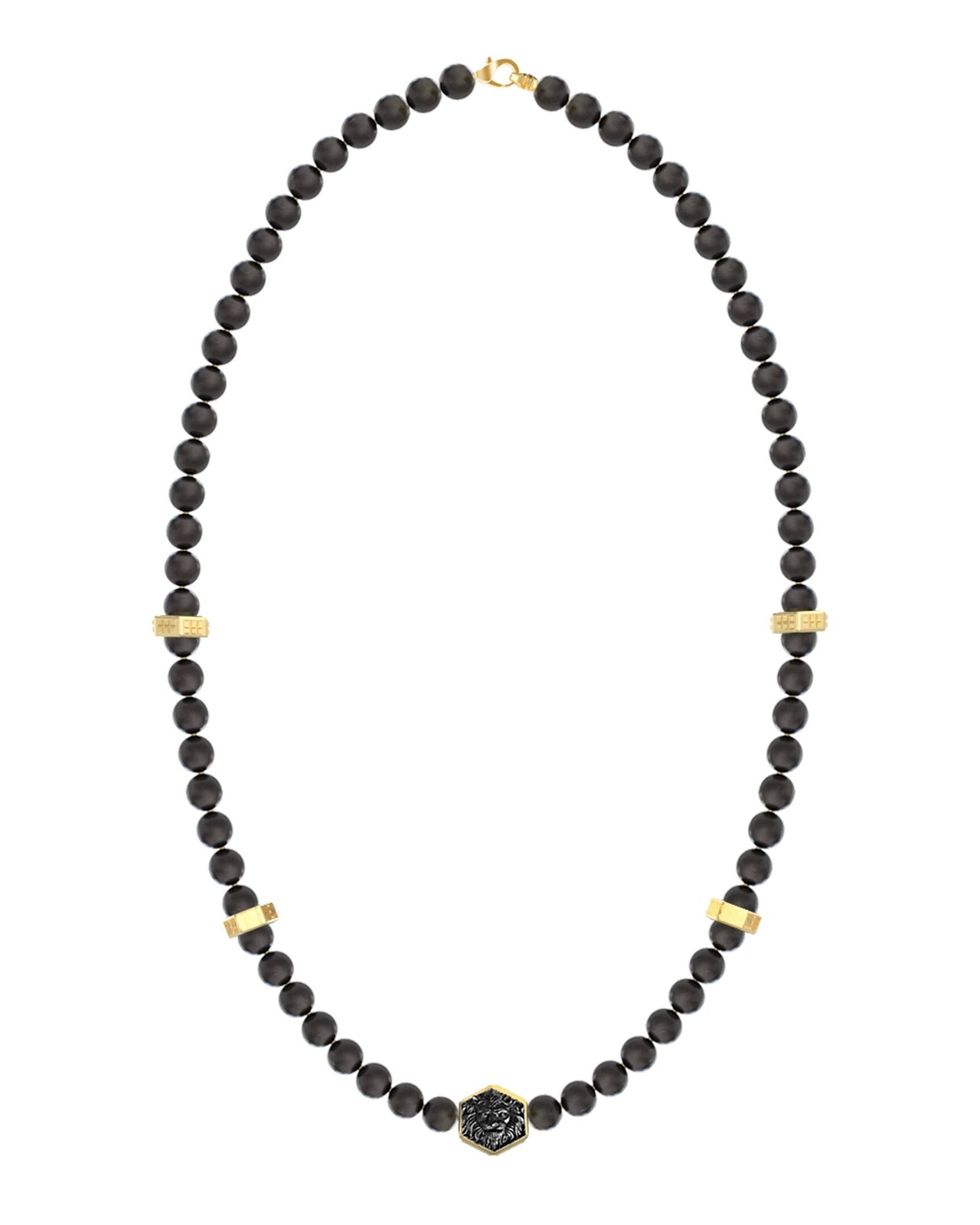 Guess Korálkový náhrdelník s achátem Lion King JUMN06004JWYGBKT/U