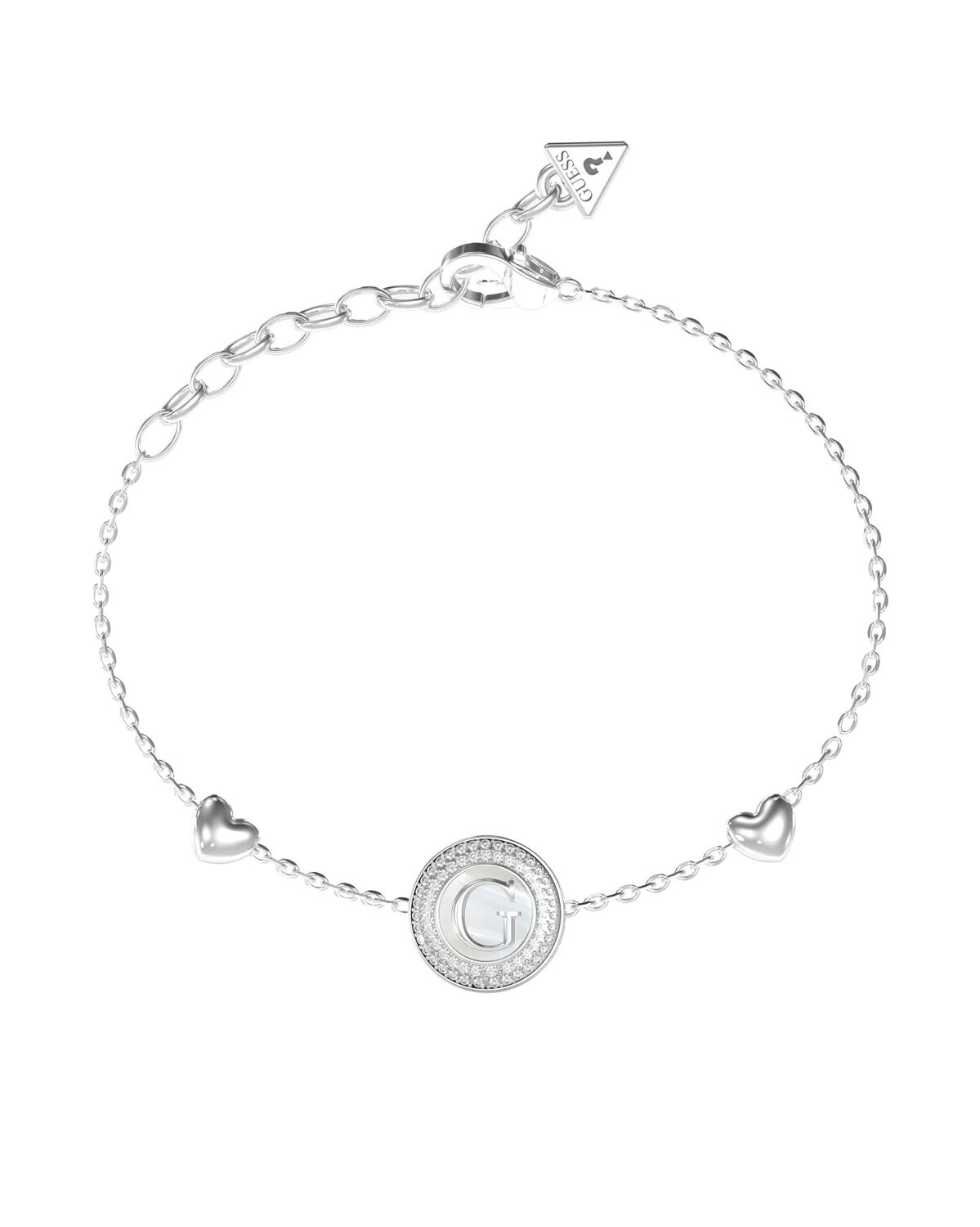 Guess Ocelový náramek s perletí G Talisman JUBB06208JWRH 18,4 cm