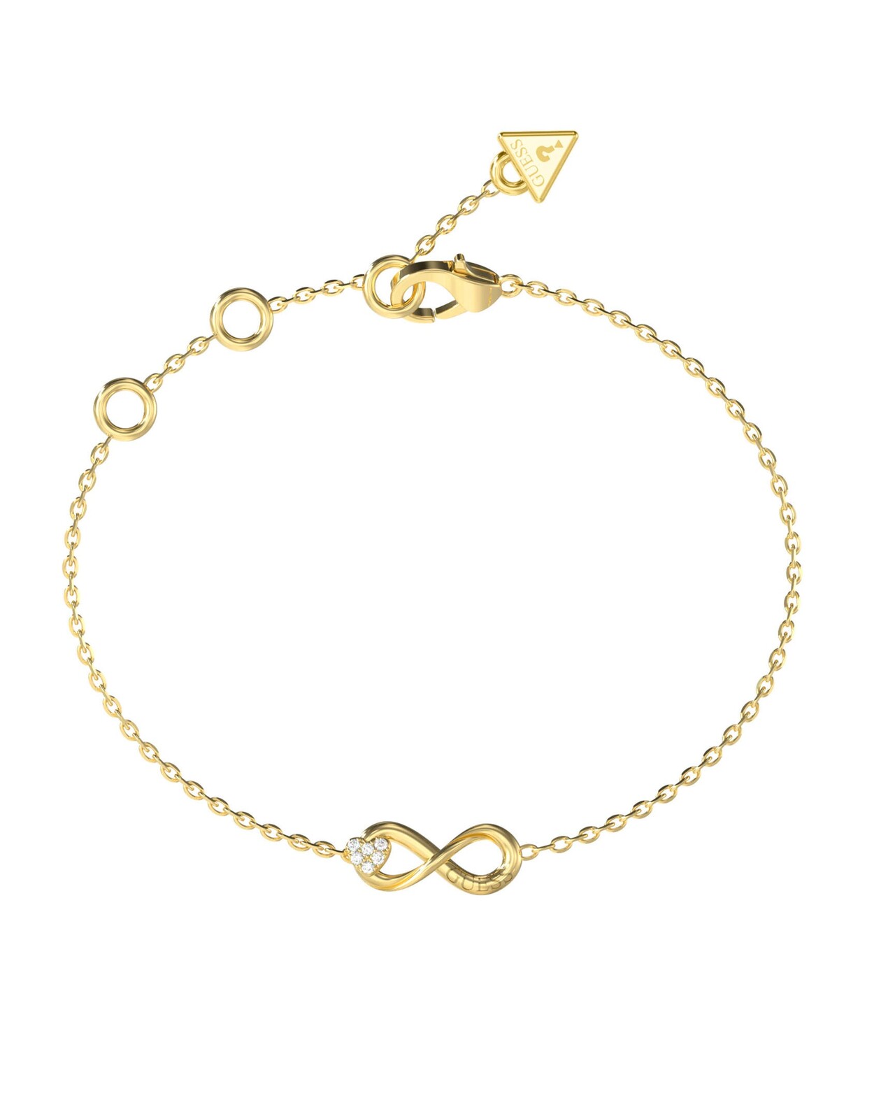 Guess Pozlacený náramek Nekonečno Love Bites JUBB06048JWYG 18,4 cm