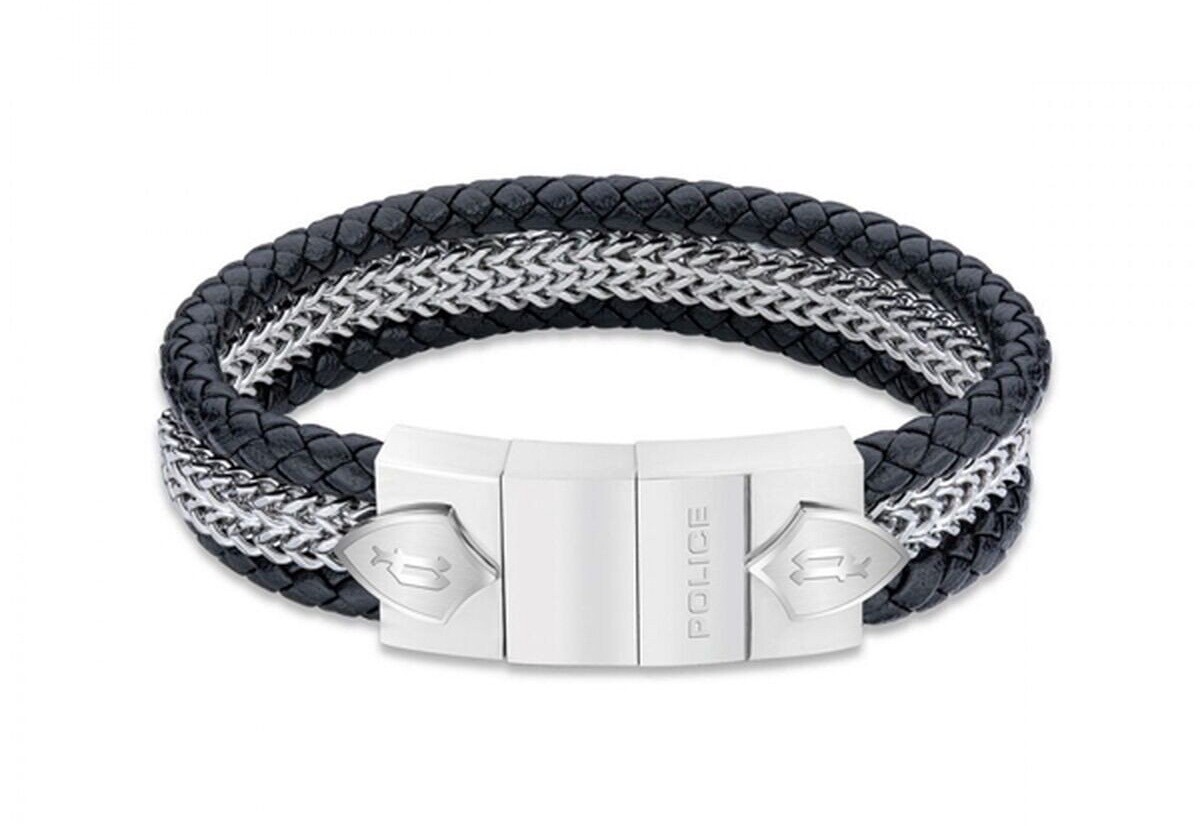 Police Stylový kožený náramek pro muže Lance PEAGB2119803