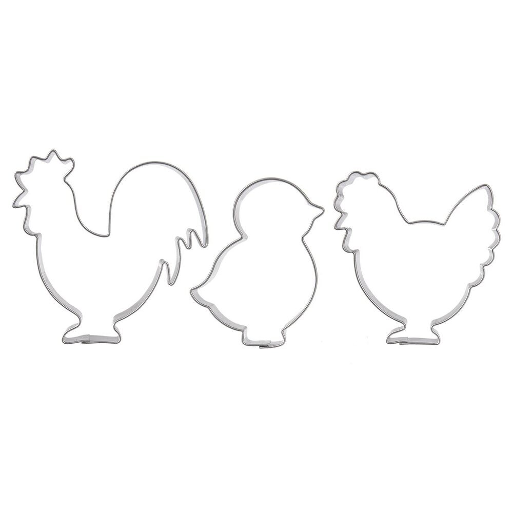 Vykrajovačka jaro 3 ks - kohoutek, slepička a kuřátko -