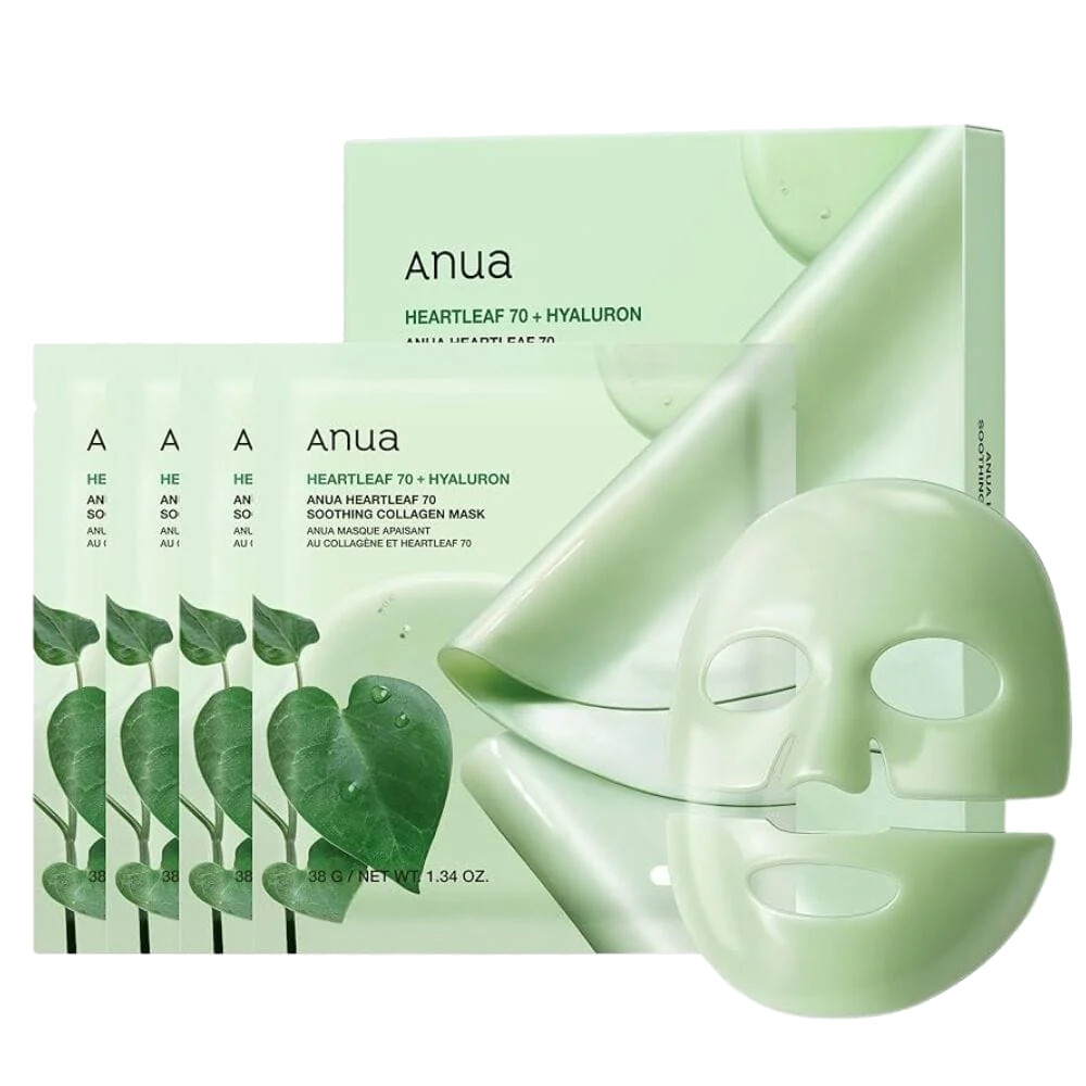 Anua Sada masek Heartleaf 70 Soothing Collagen Mask 4 x 38 g