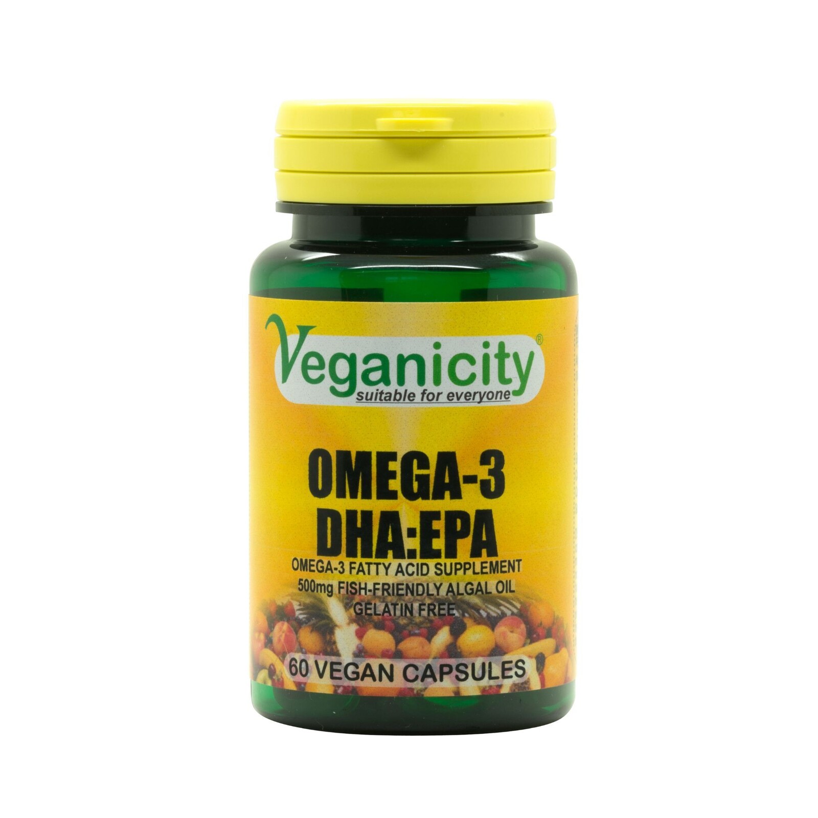 Veganicity Omega-3 DHA:EPA 500 mg olej z mořských řas 60 vegan kapslí