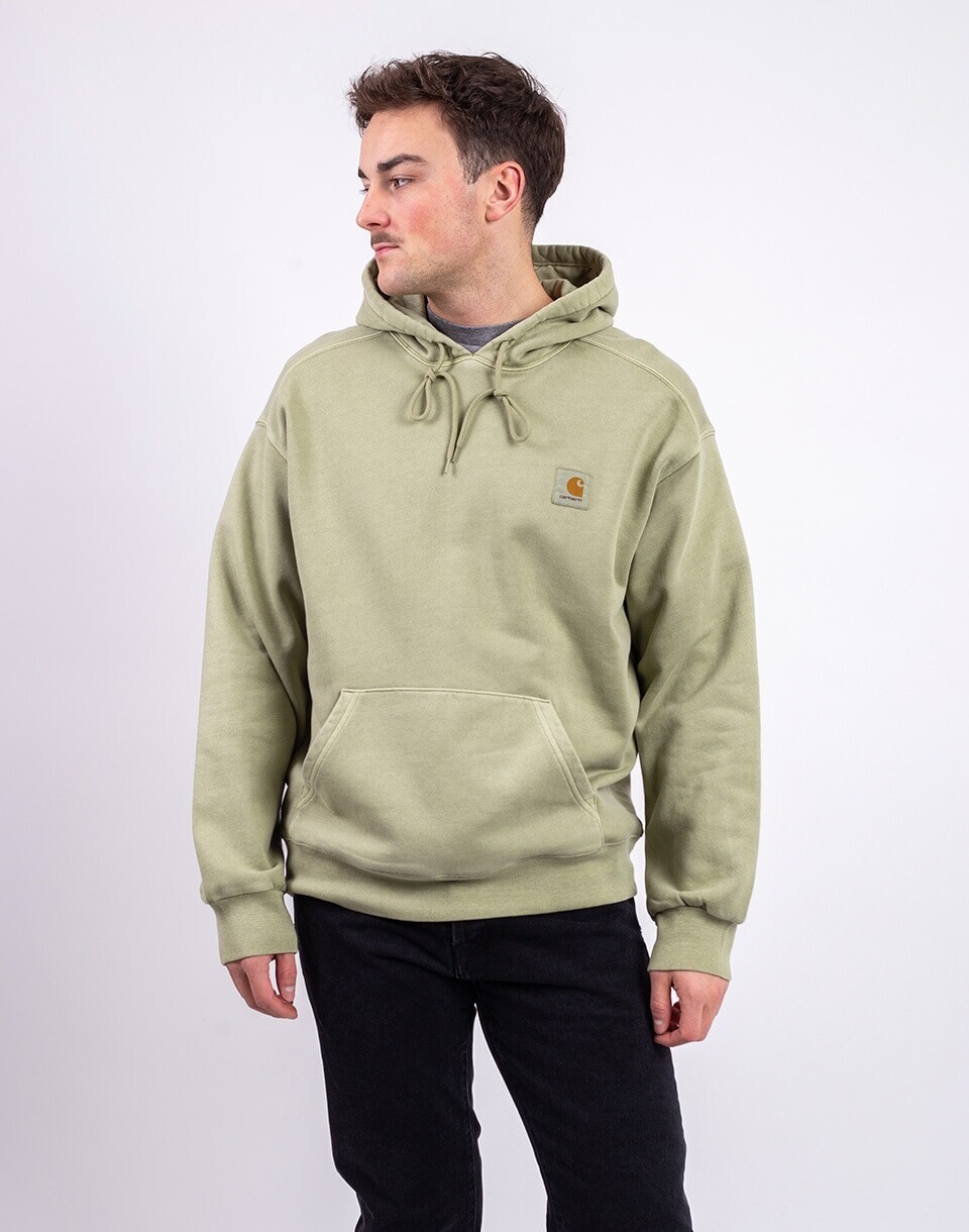 Carhartt WIP Hooded Nelson Sweat Gentle Green garment dyed M