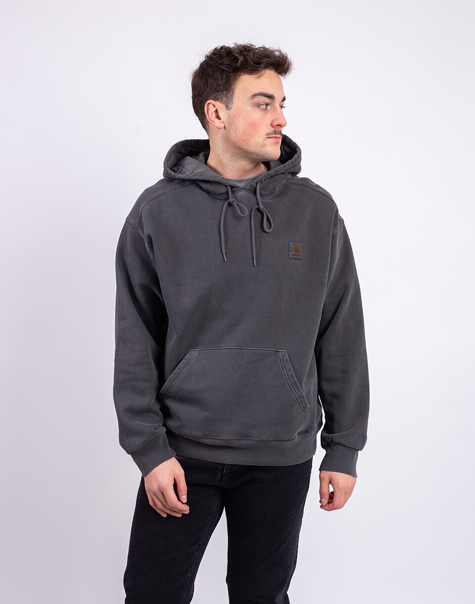 Carhartt WIP Hooded Nelson Sweat Black garment dyed XS