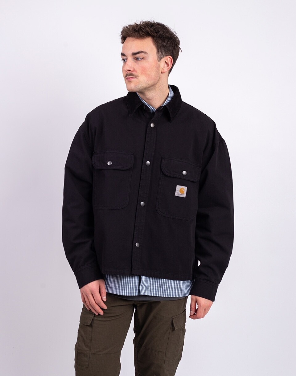Carhartt WIP Prescott Shirt Jac Black/Black garment dyed M