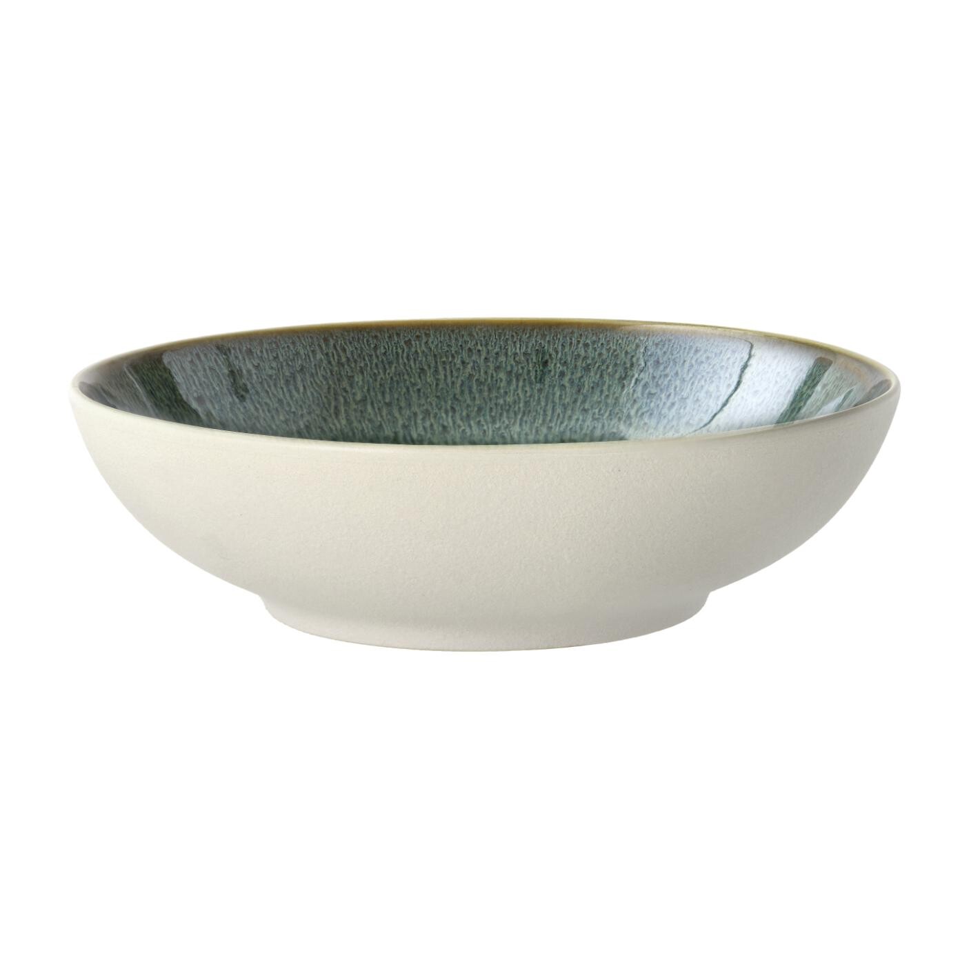 Jídelní mísa GASTRO 20 cm, 1 l, bílá / zelená, kamenina, Bitz