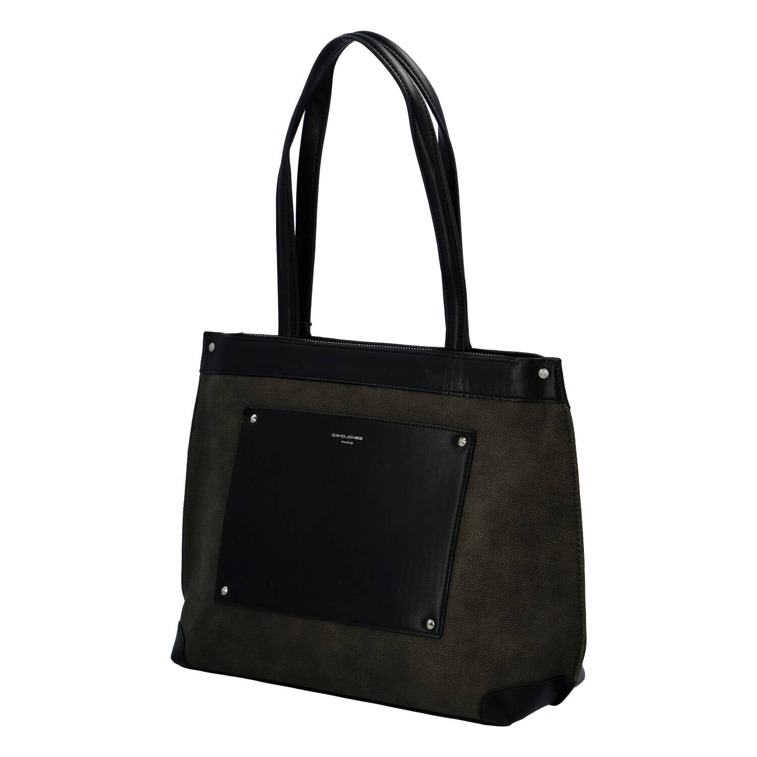 Velká a prostorná dámská koženková taška Nathalie, tmavě zelená