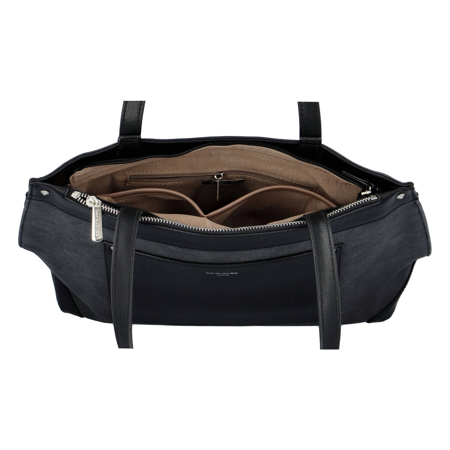 Velká a prostorná dámská koženková taška Nathalie, černá