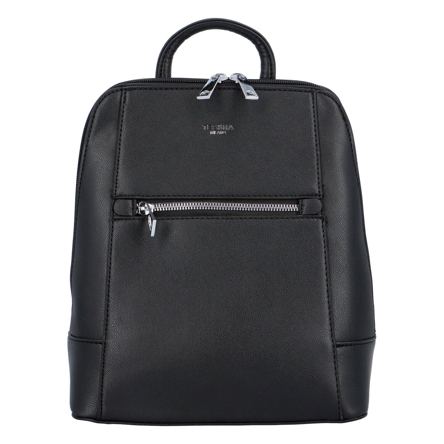 Universální dámský koženkový městský batůžek Joly, černá