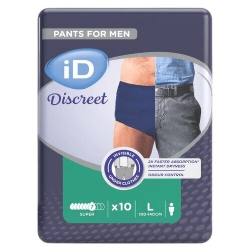 KALHOTKY ABSORPČNÍ ID PANTS FOR MEN LEVEL 4 SUPER LARGE 7 KAPEK BOKY 100-140CM,1150ML,PRODYŠNÉ,10KS