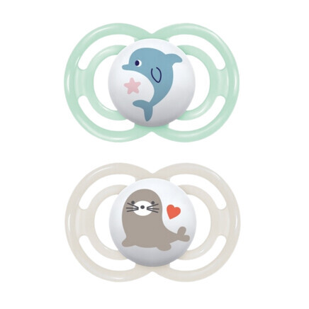 MAM Dudlík Perfect box 6+m mátový/šedý 2ks