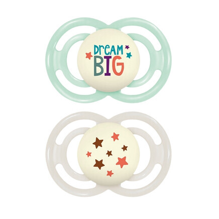 MAM Dudlík Perfect Night box 16+m mátový/šedý 2ks