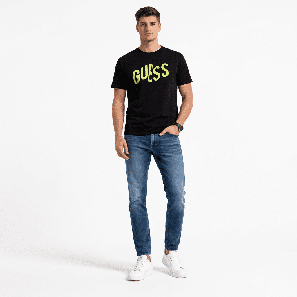 Guess cn ss gradient logo t-shirt s