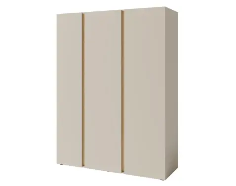 Šatní skříň Lucky, 145 cm, béžová/olejovaný dub