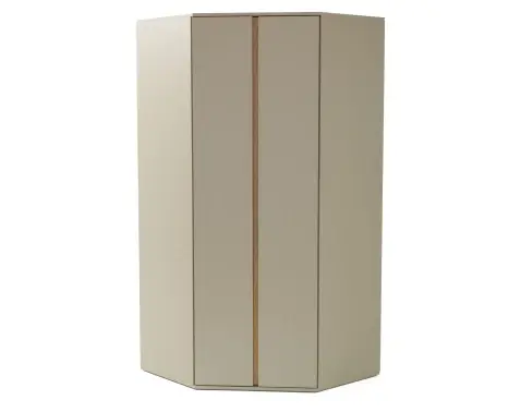 Rohová šatní skříň Lucky, eukalyptově zelená/baltský dub