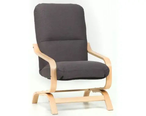 Křeslo Stela, tmavě šedá látka/buk