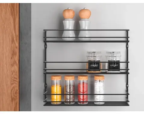 Nástěnný organizér na kořenky Pepito 3 Lava TouchTherm, černá