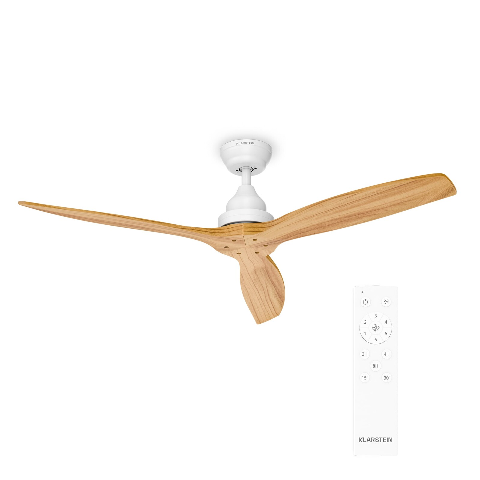 Klarstein Stropní ventilátor Santa Elena | 132 cm | 35 W | 25 m² | Tichý provoz | Dřevo