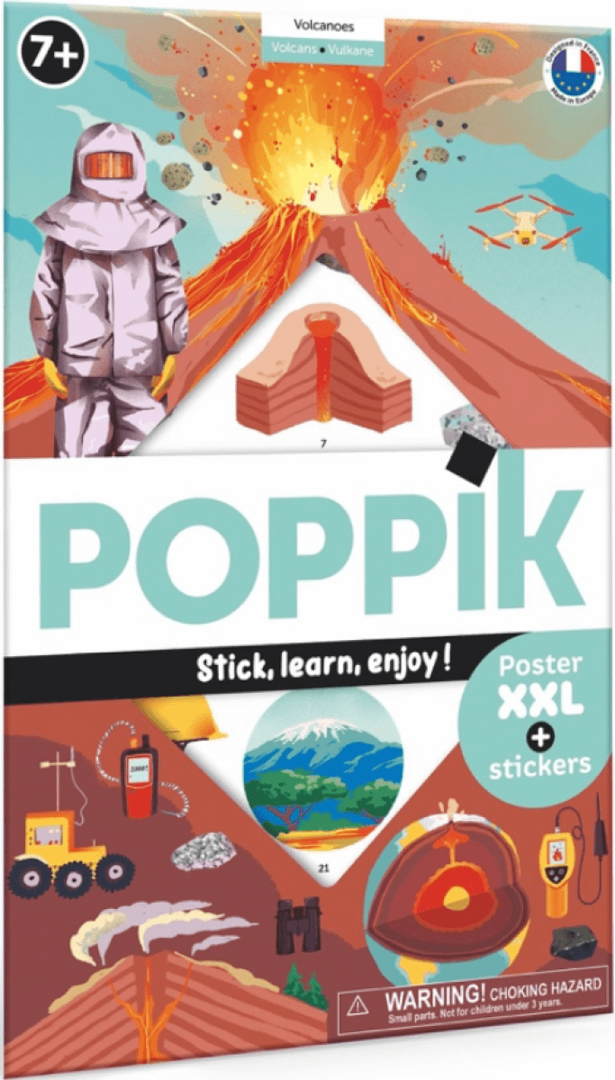 Vzdělávací samolepkový plakát - Sopky