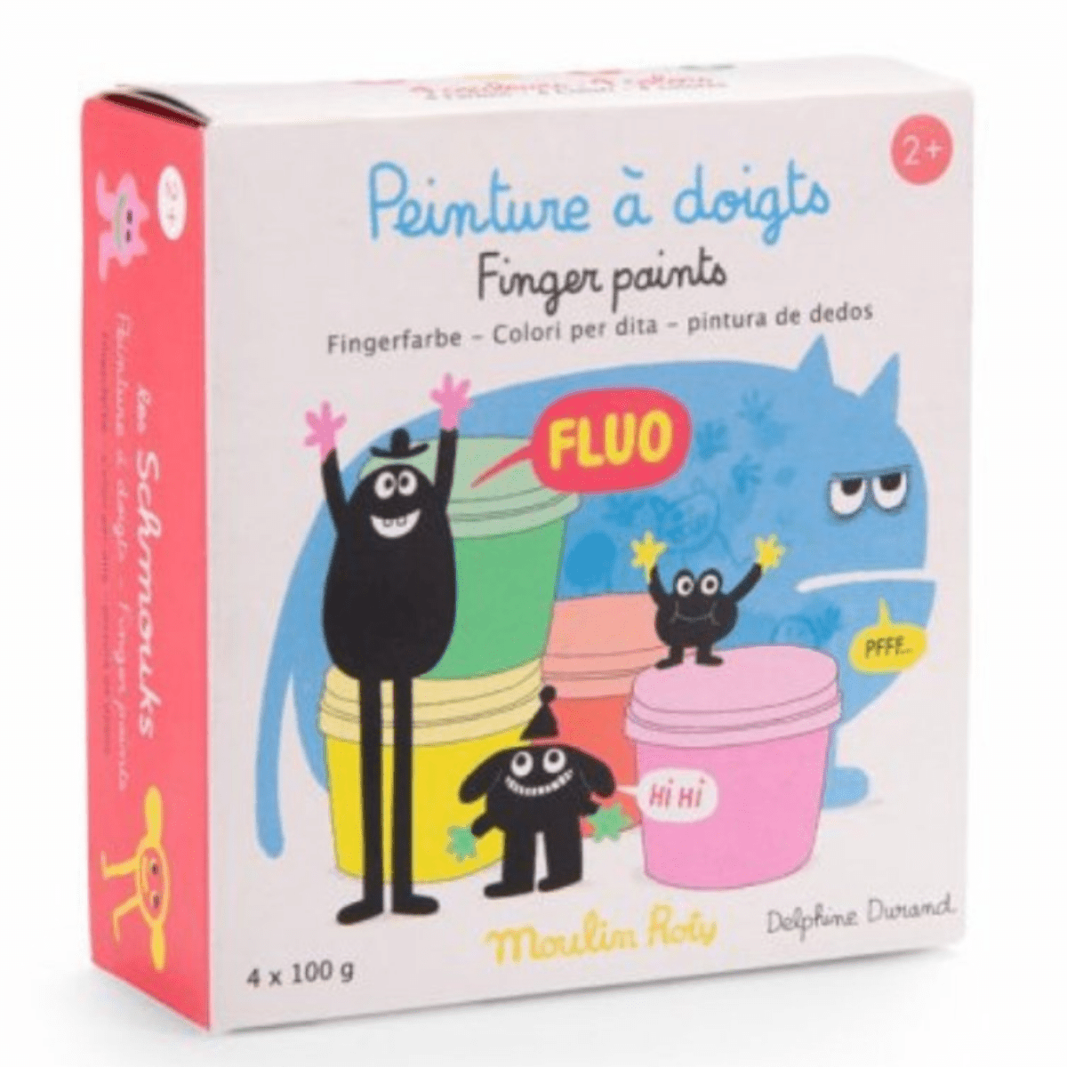 MOULIN ROTY Fosforeskující prstové barvy Les Schmouks