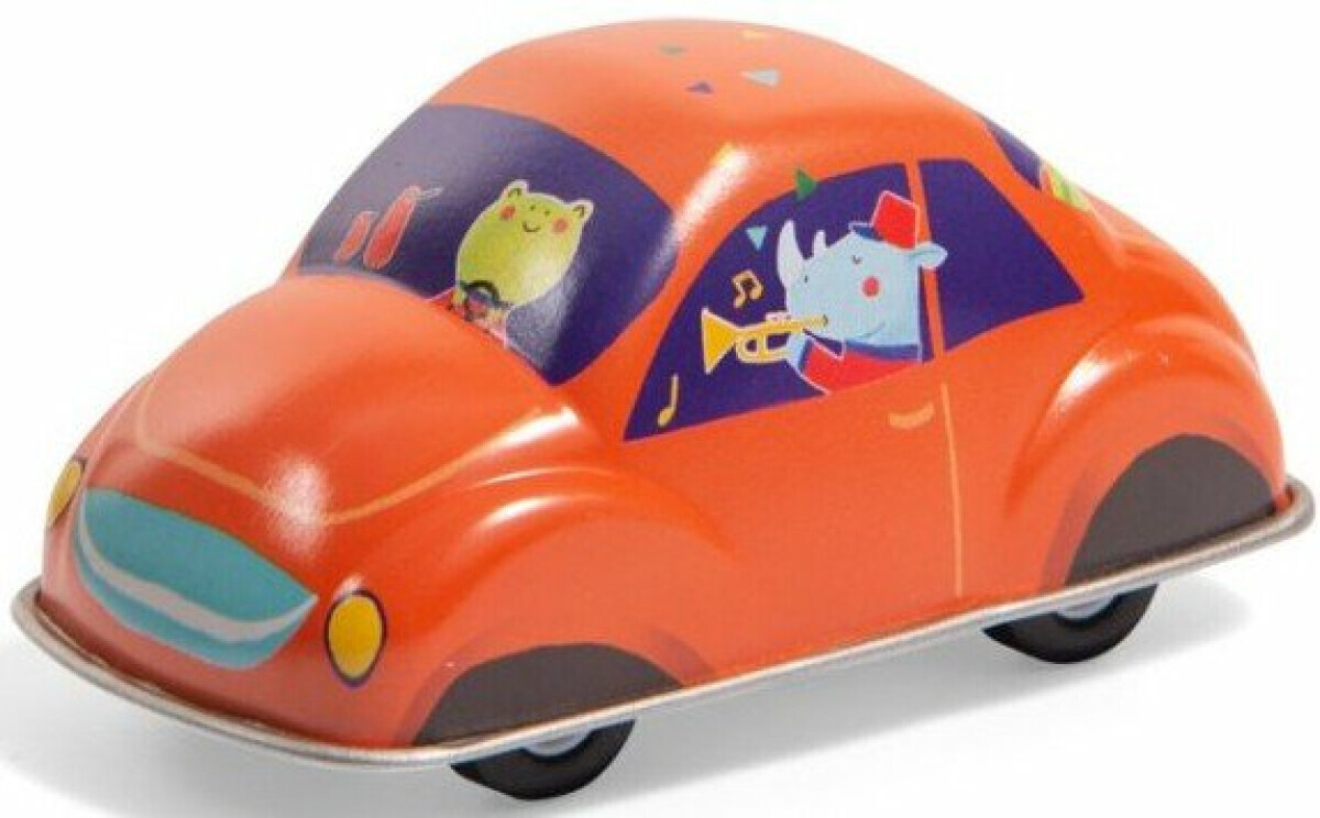 Retro plechové autíčko - oranžové