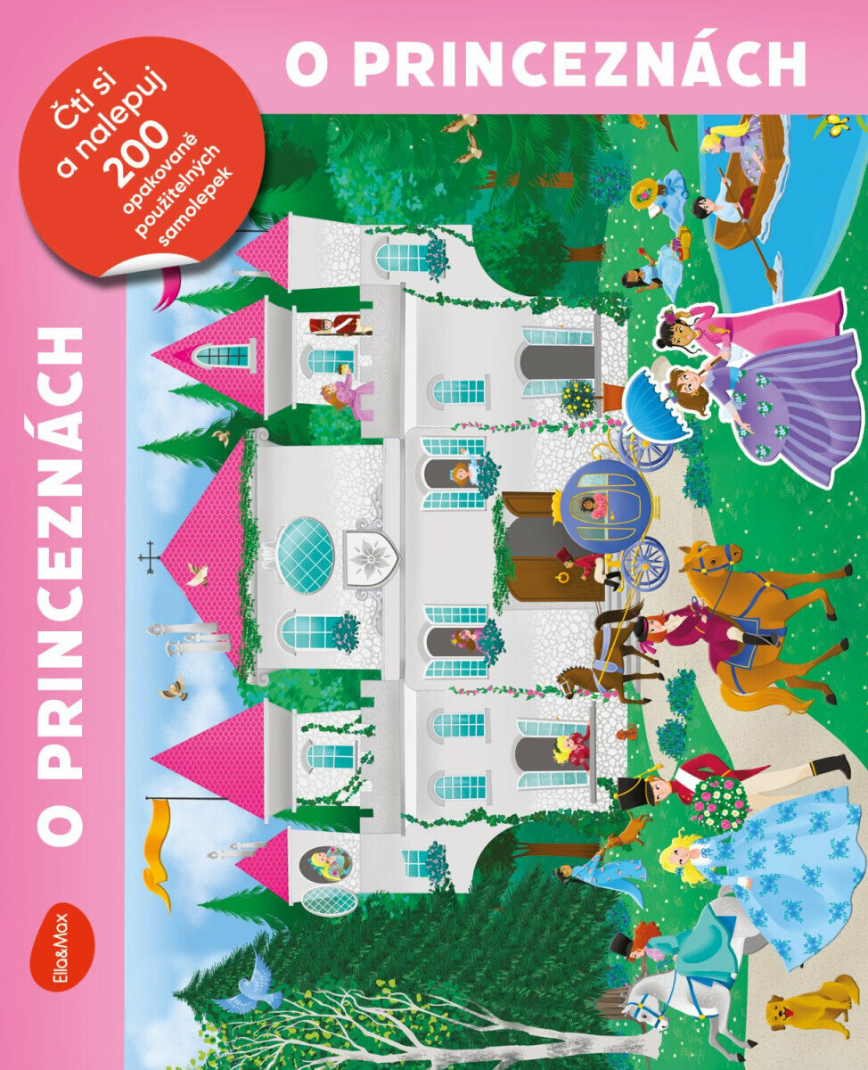 Čti a nalepuj – O PRINCEZNÁCH, kniha se samolepkami