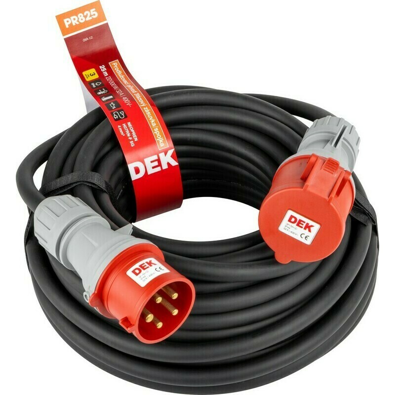 Kabel prodlužovací neoprenový spojka DEK PR815 15 m 4 mm2 IP 44