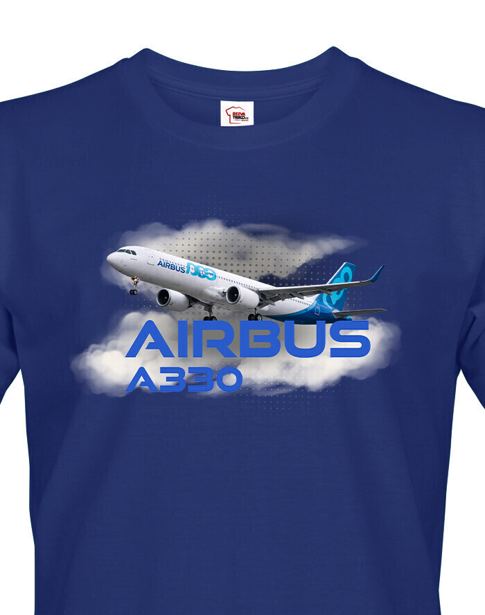 Pánské tričko s potiskem Airbus A330 tričko pro milovníky letounů