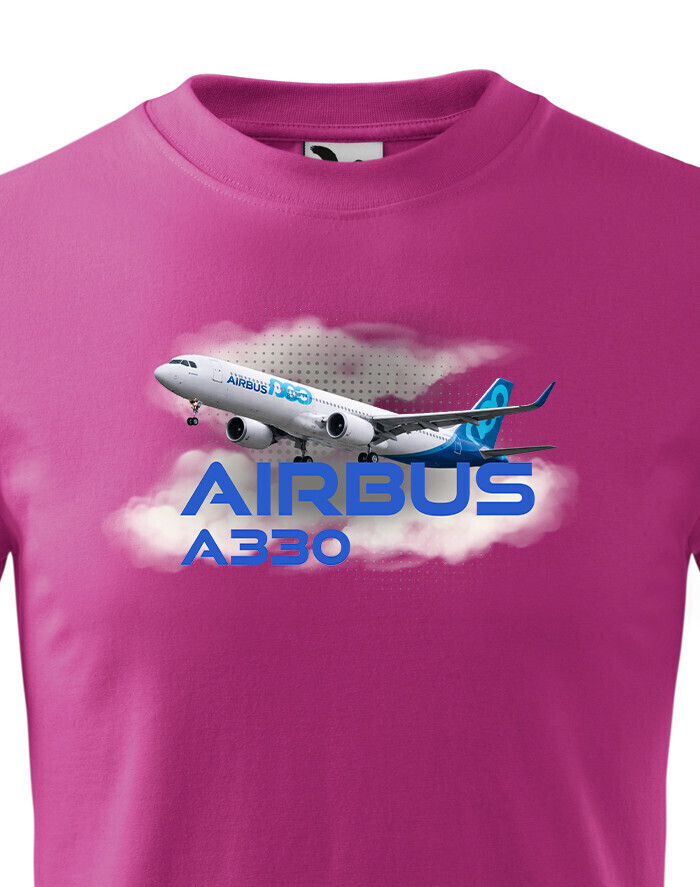 Dětské tričko s potiskem Airbus A330 tričko pro milovníky letounů