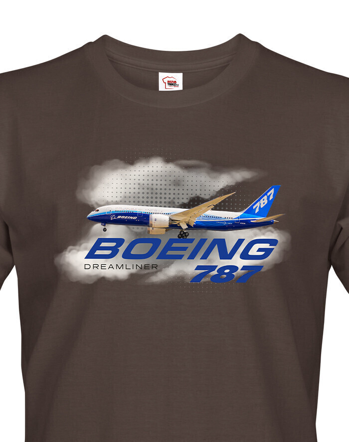 Pánské tričko s potiskem Boeing 787 tričko pro milovníky letounů