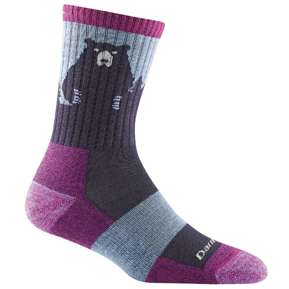 Darn Tough BEAR TOWN MICRO CREW LIGHTWEIGHT WITH CUSHION purple Velikost: M 642249167610