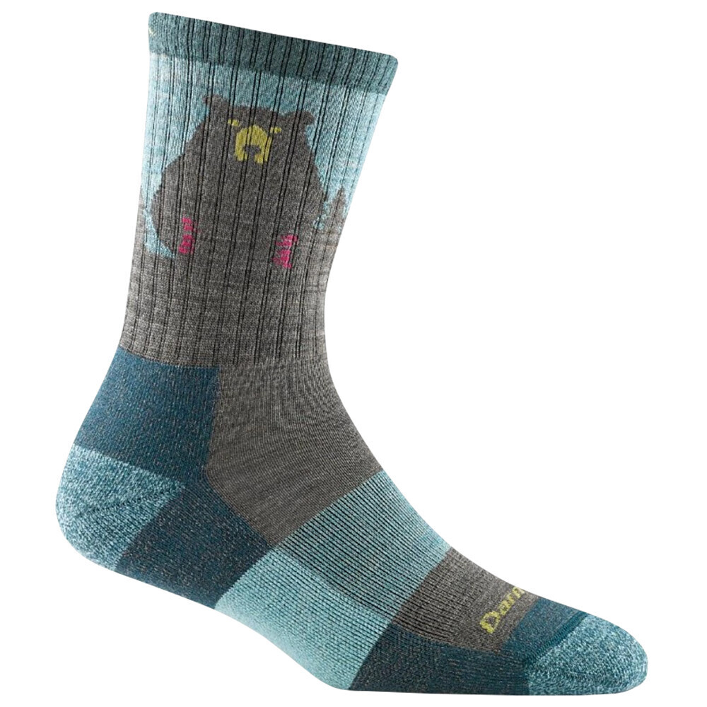 Darn Tough BEAR TOWN MICRO CREW LIGHTWEIGHT WITH CUSHION aqua Velikost: M 642249167580