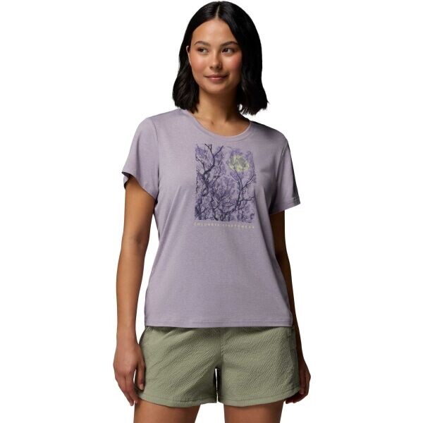Columbia PARSONS POINT™ SS SCOOP TEE Dámské funkční triko, fialová, velikost