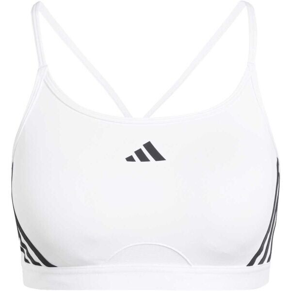 adidas AEROREACT TRAINING LIGHT-SUPPORT 3-STRIPES BRA Dámská sportovní podprsenka, bílá, velikost M A-B