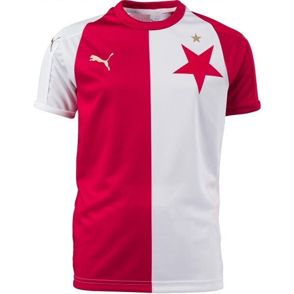 Puma SK SLAVIA REPLIC KIDS Dětský fotbalový dres, červená, velikost