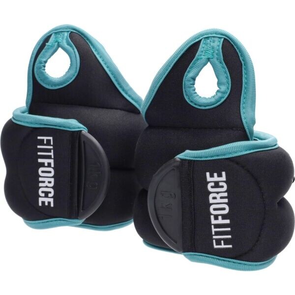 Fitforce WRIST WEIGHT 2 x 1 KG Zátěž na ruce, černá, velikost