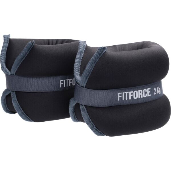 Fitforce ANKLE 2 x 2,0 KG Závaží na kotníky, černá, velikost