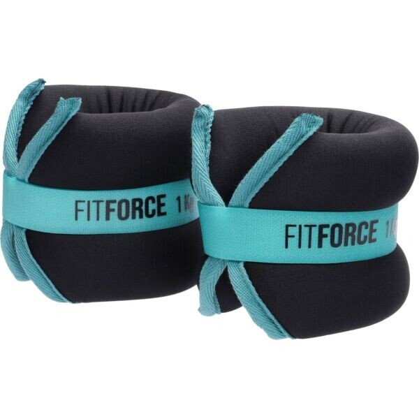 Fitforce ANKLE 2 x 1,0 KG Závaží na kotníky, černá, velikost