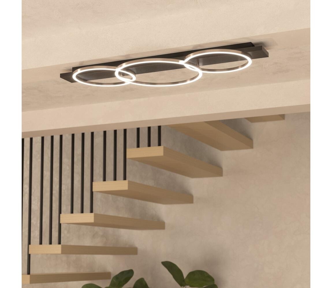 Eglo 33488 - LED Stropní svítidlo BOYAL 2xLED/12W/230V + LED/12W černá 33488