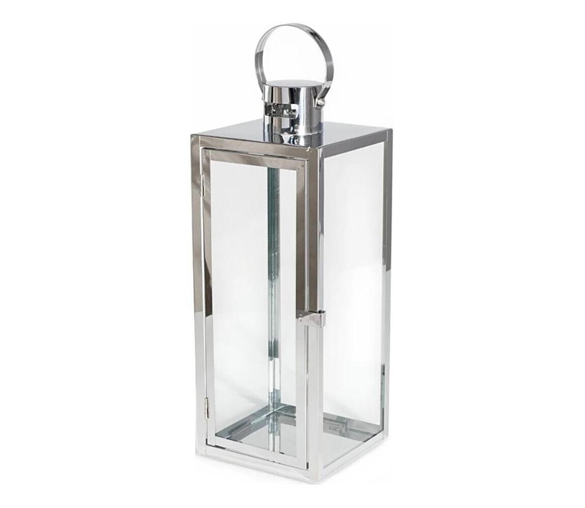 Estilo Home Dekorační lucerna TOWER 29 cm lesklý chrom 5905623253244