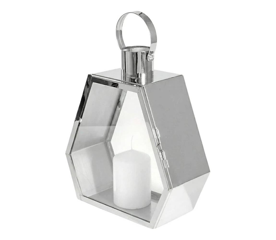 Estilo Home Dekorační lucerna PALACE 34 cm lesklý chrom 5905623253268