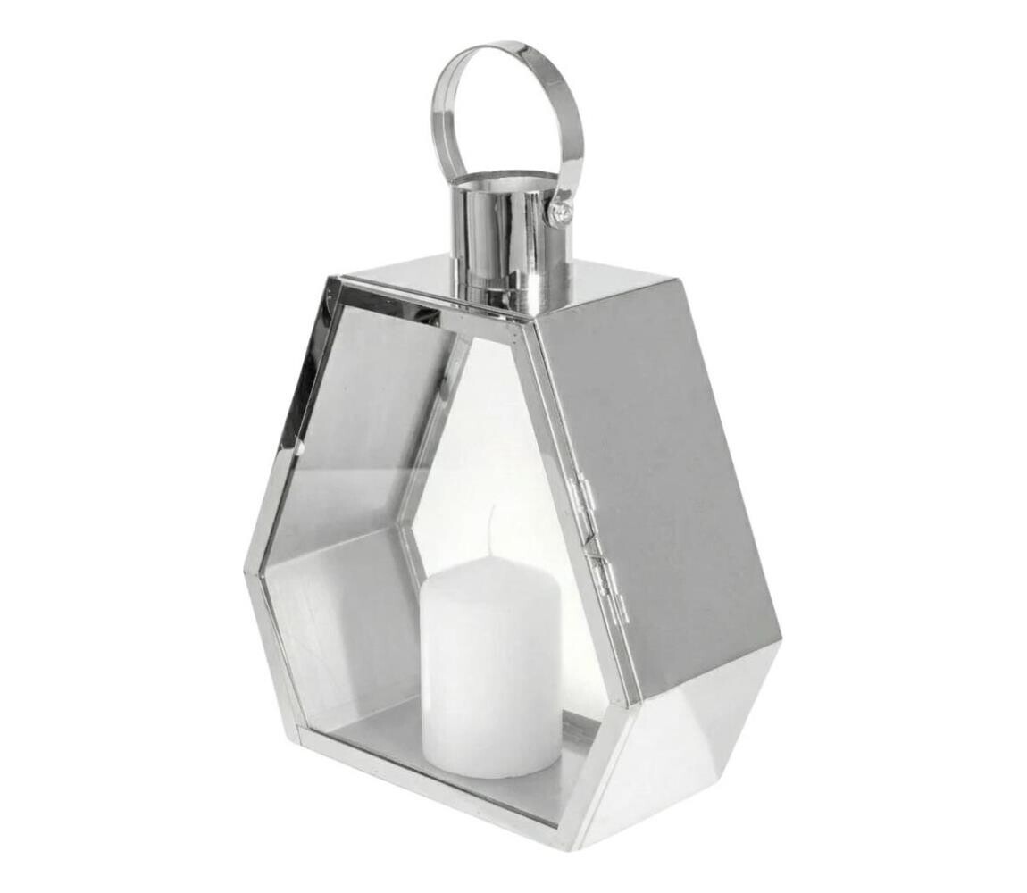 Estilo Home Dekorační lucerna PALACE 43 cm lesklý chrom 5905623253275